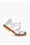 Girls' Cutout Detail Strap Sandals with Hook and Loop Closure - 5