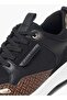Flora Bella Monogram Print Sneakers with Lace-Up Closure - 4