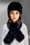Women's Vegan Fur Heart-Scarf Set - 5