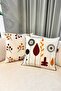 Modern Nordic Tufting Punch Embroidered Linen Blended Double Throw Pillow Cover Living Room Decor (45X45 cm)