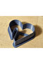 Black Cookie Mold - 3 Heart Shaped - 4