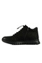 102 18810-m Black Nubuck Genuine Leather Lacing Rubber Sole Zippered Warm Men's Ankle Boots - 2