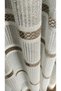 Coffee Striped Shiny Steel Knitted Tulle Curtain 1/3 Dense Pleats Wrinkle-Free No Ironing Modern