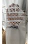 Coffee Striped Shiny Steel Knitted Tulle Curtain 1/3 Dense Pleats Wrinkle-Free No Ironing Modern - 3