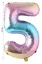 Foil Balloon Number 5 Helium Balloon 76 Cm Rainbow - Birthday Party Set Supplies - 5 Year Old Balloon