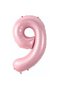Foil Balloon Number 9 Helium Balloon 76 Cm Pink Color - 9 Years Old Balloon - Birthday Party Set Supplies