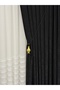 Velvet Textured Luxury Background Curtain Black Close Pleat (Single Wing) - 7
