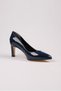 Lita Navy Color Patent Leather Women's Stiletto Heeled Shoes - 8