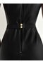 Gold Buckle Snap Elastic Women's Belt, Jacket Belt, Shirt Belt, Dress Belt - 3
