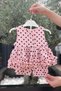 Ruffled Girl's Baby Top and Bottom Pink Polka Dot Set