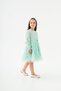 Girl's Evening Dress, Lace Sleeves, Bow Detail, Buckle Gift, 4-7 Years Old - 3