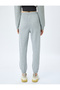 Raster Waist Lace up Pocket Detailed Comfortable Fit Jogger Sweatpants - 4