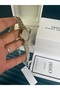 Full Gold Color Women's Wristwatch with Baguette Stone Stylish Zai̇rf - 3