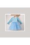 Girls' Long Sleeve Lace Evening Dress with Pearls