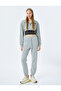 Raster Waist Lace up Pocket Detailed Comfortable Fit Jogger Sweatpants - 2