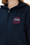 Women's Navy Blue Hooded Sweatshirt 50296338-Vr033 - 7
