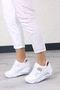 Chantal White Matte Leather Women's Sneakers - 4