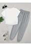 Women Milan Printed Tracksuit Set - Relaxed Fit T-Shirt & Jogger Tracksuit Bottom Top Set - 2
