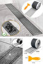 Multi-purpose drain strainer and bathroom drain strainer hair catcher strainer 12 cm * 4 meters