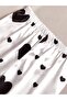 Heart Print Soft Satin 2-Piece Nightgown Pajama Set - 5