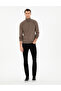 Mink Melange Slim Fit Turtleneck Wool Blended Knitwear Sweater 50296445-Vr174 - 4