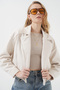 0717 Women's Short Cashmere Jacket - Ecru - 4