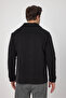 Men's Black Slim Fit Snap Trench Jacket - Stretching Fabric, Spring Dress with Pockets - 6