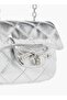 Flora Bella Quilted Crossbody Bag with Button Closure and Chain Strap - W 12 x H 8 x D 5 cm - 4