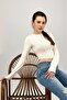 Women's Crew Neck Finger Detailed Sports Body Basic Soft Touch Sports Crop - 4