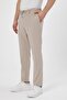 Men's Slim Fit Elastic Waist Drawstring Zippered Lycra Casual Beige Jogger Pants - 3