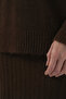15892 Sweater Skirt Knitwear Two-Piece Set - Brown - 6