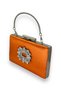 Orange Color Handle Satin Crystal Stone Evening Dress Bag Evening Bag Henna Bridal Bag Clutch - 2