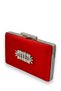 Red Color Satin Crystal Stone Evening Dress Bag Evening Bag Henna Bridal Bag - 2