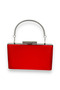 Red Color Satin Handle Crystal Stone Evening Bag Evening Bag Henna Bridal Bag