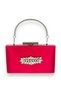 Fuchsia Pink Color Satin Crystal Stone Evening Dress Bag Evening Bag Henna Bridal Bag