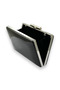 Black Kumsim Imported Evening Dress Bag with Silicone Coated Pearl Strap Evening Bag Henna - 3