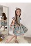 Spring Green Floral Vintage Baby Girl Dress, Birthday, Photo Shoot Dress, Suitable for 0-12 Years Old - 3