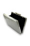 Silver Kumsim Imported Evening Dress Bag with Silicone Coated Pearl Strap Evening Bag Henna - 3