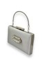 Silver Gray Lame Color Satin Crystal Stone Evening Dress Bag Evening Bag Henna Bridal Graduation Bag - 2
