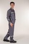 Gray Sleeved Jumpsuit with Reflective Stripes - 3