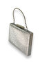 Silver Gray Lame Color Laser Patterned Metal Handle Evening Dress Bag Evening Bag Wedding Engagement Wedding - 2