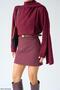 Women's Burgundy Self-Wrap Knitwear Sweater - 2