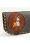 Large Wallet with Cat and Dog Figures Ethnic Bohemian Retro Vintage Style - Anthracite - 2