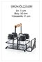 4-Piece Double-Lid Glass Spice Rack Set with Metal Stand, Napkin Holder, and Wet Wipe Compartment - Restaurant Cafe - 5