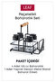 4-Piece Double-Lid Glass Spice Rack Set with Metal Stand, Napkin Holder, and Wet Wipe Compartment - Restaurant Cafe - 4