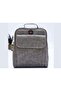 Simple Pattern Unisex Bag Can Be Used as Both Backpack and Crossbody Bag, Ethnic Bohemian Style - Gray