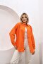 Orange Oversize Women's Shirt - 3