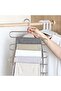 5-Compartment Metal Hanger - Pants, Shawl and Clothes Organizer Closet Hanger - 5