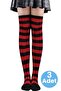 Women's Thick Stripe 3-Piece Knee High Socks
