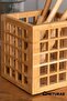 صندوق مزخرف لتنظيم أدوات المائدة مصنوع من الخيزران بتصميم عصري مربع الشكل مقاس 13*13*15 سم - 5